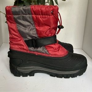 POLARIS Waterproof Red and Black Winter Snow Boots. Size 7